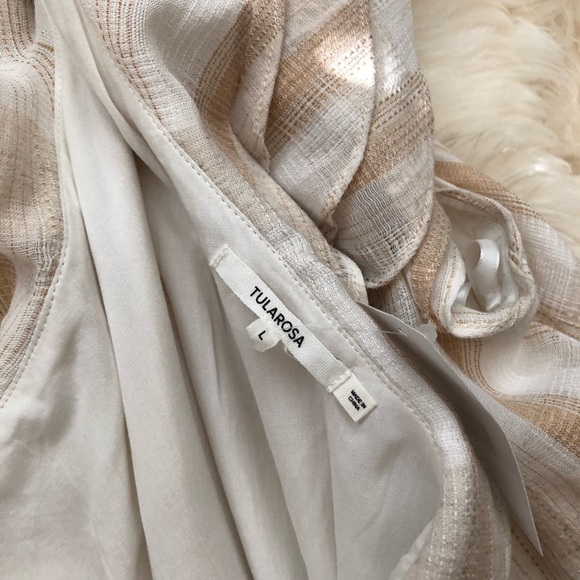 Tularosa Avery One-Shoulder Maxi Dress Stripe L - Picture 9 of 10